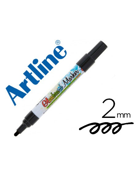 Rotulador artline glass marker especial cristal borrable en seco o humedo color negro