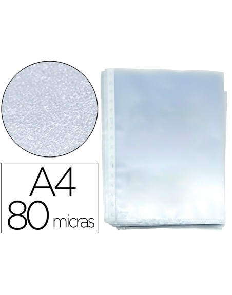 Funda multitaladro esselte din a4 polipropileno 80 mc 16 taladros piel de naranja caja de 100 unidades