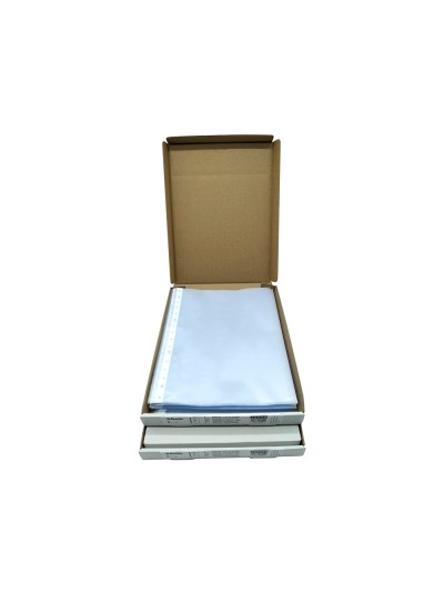 Funda multitaladro esselte din a4 polipropileno 80 mc 16 taladros piel de naranja caja de 100 unidades
