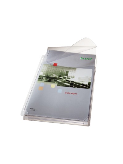 Funda multitaladro esselte din a4 pvc 170 mc con fuelle y solapa superior capacidad 200 hojas pack de 5 unidades