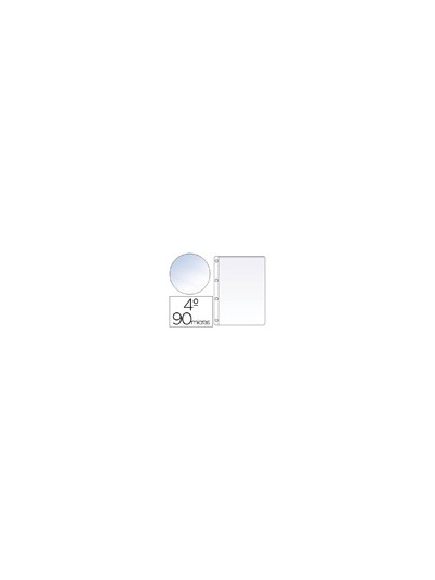 Funda saro pvc cuarto cuatro taladros 90 mc cristal caja de 100 unidades