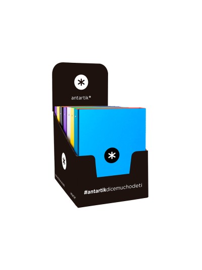 Carpeta antartik a4 forrada 4 anillas 25 mm redondas colores surtidos