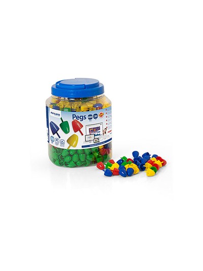 Juego miniland pegs bote de 650 piezas de 20 mm