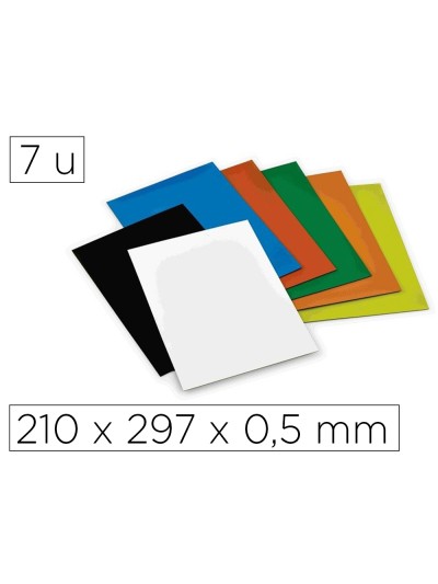 Iman faibo recortable 210x297x0,5 mm pack de 7 unidades colores surtidos