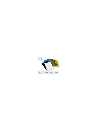 Iman faibo recortable 210x297x0,5 mm pack de 7 unidades colores surtidos