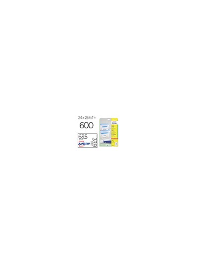 Etiqueta adhesiva avery para congelador blanca 63,5x33,9 mm ink-jet laser fotocopiadorapack de 600 unidades