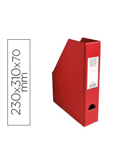 Revistero exacompta pvc lomo 70 mm color rojo 230x310x70 mm
