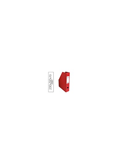 Revistero exacompta pvc lomo 70 mm color rojo 230x310x70 mm