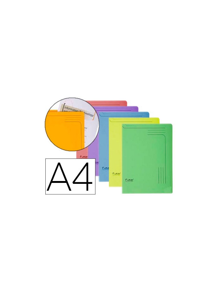 Carpeta dossier uñero cartulina exacompta din a4 290 gr paquete de 5 unidades colores surtidos Carpeta dossier uñero cartulina exacompta din a4 290 gr paquete de 5 unidades colores surtidos