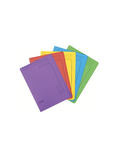 Carpeta dossier uñero cartulina exacompta din a4 290 gr paquete de 5 unidades colores surtidos