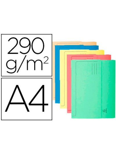 Subcarpeta cartulina con bolsa exacompta din a4 colores surtidos 290 gr