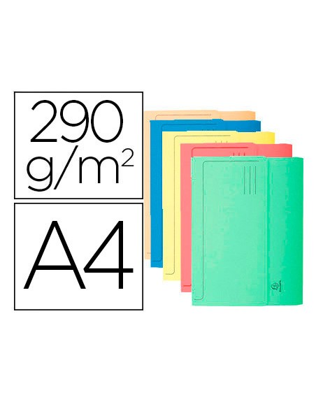 Subcarpeta cartulina con bolsa exacompta din a4 colores surtidos 290 gr