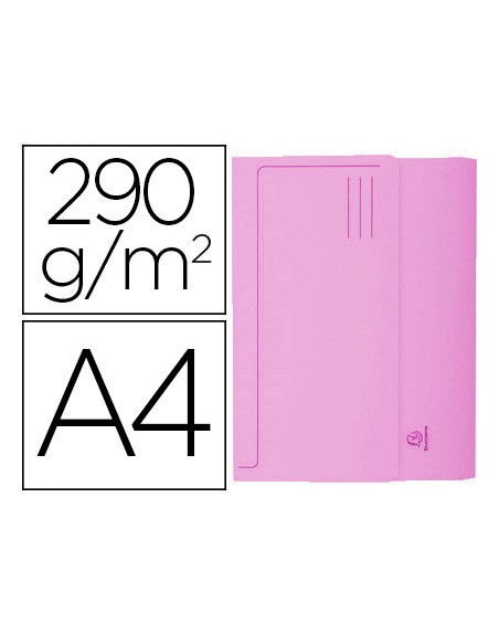 Subcarpeta cartulina con bolsa exacompta din a4 rosa 290 gr