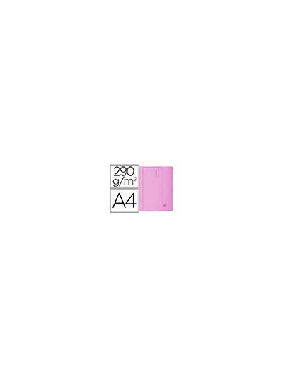 Subcarpeta cartulina con bolsa exacompta din a4 rosa 290 gr