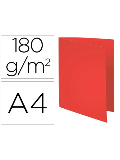 Subcarpeta cartulina reciclada exacompta din a4 rojo 180 g/m2