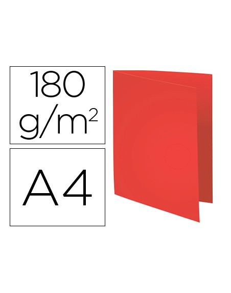 Subcarpeta cartulina reciclada exacompta din a4 rojo 180 g/m2