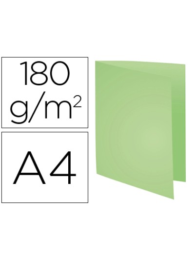 Subcarpeta cartulina reciclada exacompta din a4 verde prado claro 170 g/m2