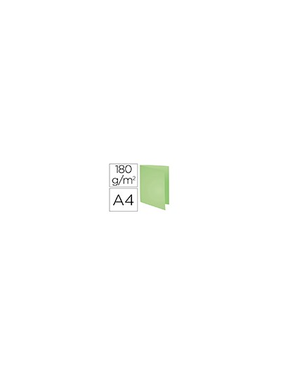 Subcarpeta cartulina reciclada exacompta din a4 verde prado claro 170 g/m2