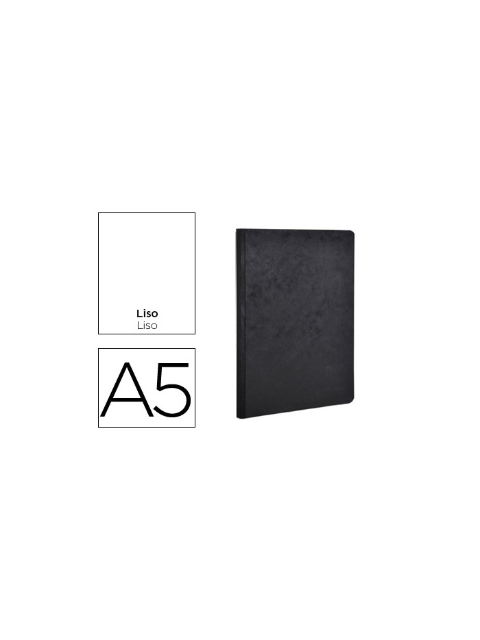 Libreta age-bag tapa cartulina lomo cosido liso 96 hojas color negro 148x210 mm Libreta age-bag tapa cartulina lomo cosido liso 96 hojas color negro 148x210 mm