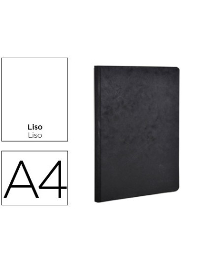 Libreta age-bag tapa cartulina lomo cosido liso 96 hojas color negro 210x297 mm