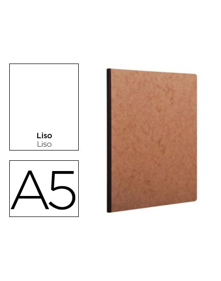 Libreta age-bag tapa cartulina lomo cosido liso 96 hojas color havana 148x210 mm