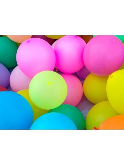Globo 100% latex biodegradable fluorescente bolsa de 15 unidades colores surtidos