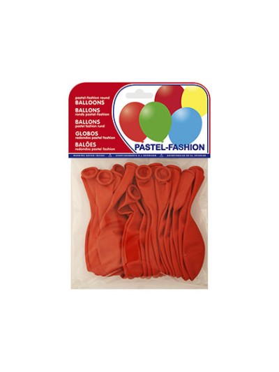Globo 100% latex biodegradable pastel rojo bolsa de 20 unidades
