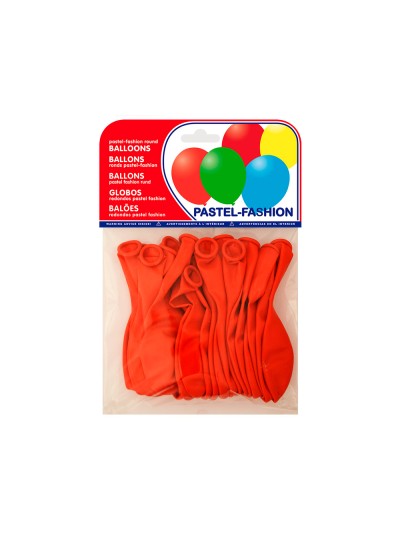 Globo 100% latex biodegradable pastel rojo bolsa de 20 unidades