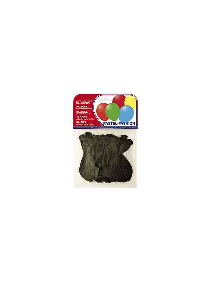 Globo 100% latex biodegradable pastel negro bolsa de 20 unidades Globo 100% latex biodegradable pastel negro bolsa de 20 unidades