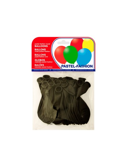 Globo 100% latex biodegradable pastel negro bolsa de 20 unidades