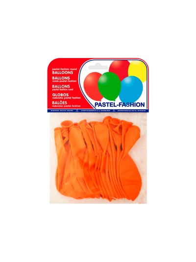 Globo 100% latex biodegradable pastel naranja bolsa de 20 unidades