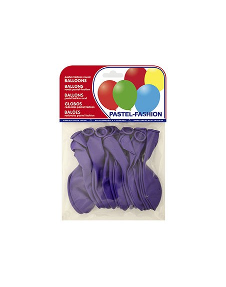 Globo 100% latex biodegradable pastel lila bolsa de 20 unidades