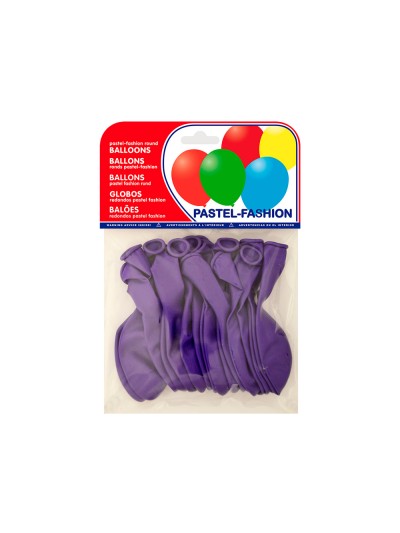 Globo 100% latex biodegradable pastel lila bolsa de 20 unidades