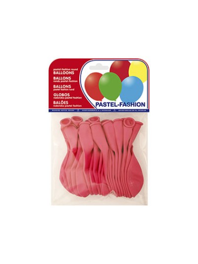 Globo 100% latex biodegradable pastel fucsia bolsa de 20 unidades