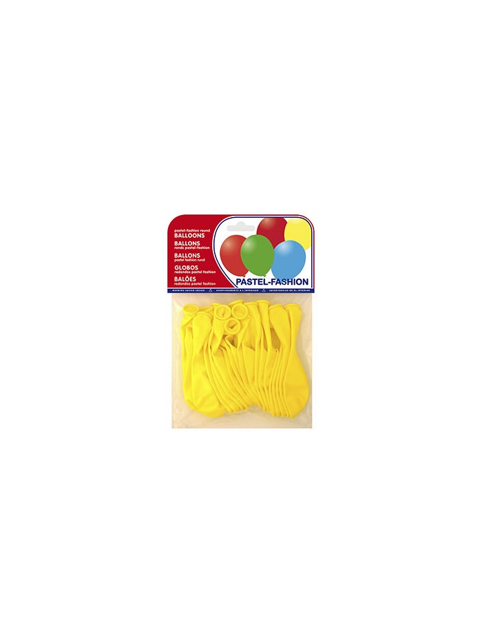 Globo 100% latex biodegradable pastel amarillo bolsa de 20 unidades Globo 100% latex biodegradable pastel amarillo bolsa de 20 unidades