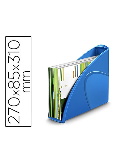 Revistero cep plastico uso vertical / horizontal azul 85x270x310 mm