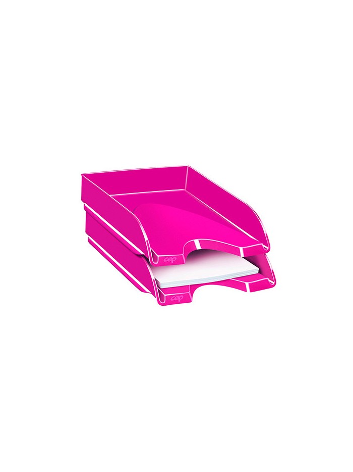 Bandeja sobremesa cep plastico rosa 257x348x66 mm Bandeja sobremesa cep plastico rosa 257x348x66 mm