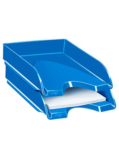 Bandeja sobremesa cep plastico azul 257x348x66 mm