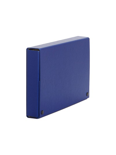 Carpeta proyectos pardo folio lomo 70 mm carton forrado azul con broche