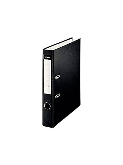 Archivador de palanca esselte carton forrado pvc folio lomo de 50 mm con rado negro
