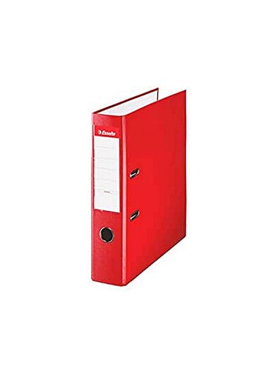 Archivador de palanca esselte carton forrado pvc folio lomo de 75 mm con rado rojo