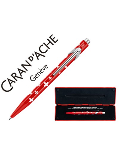 Boligrafo caran d'ache 849 total swiss con estuche punta media