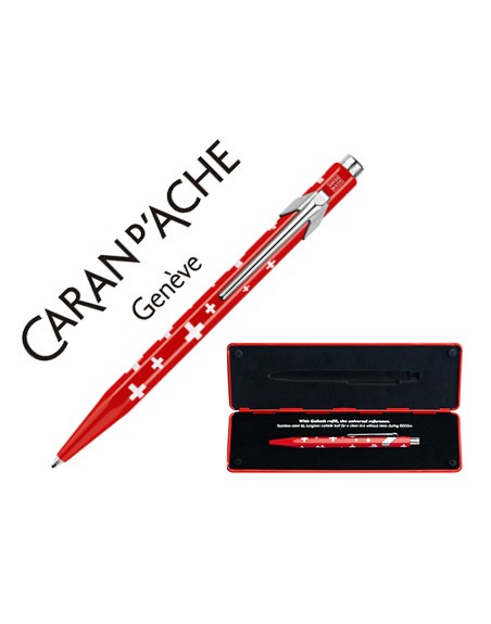 Boligrafo caran d'ache 849 total swiss con estuche punta media