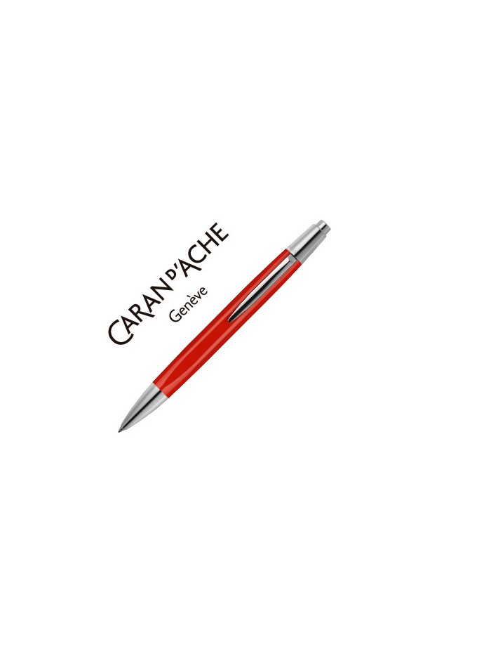 Boligrafo caran d'ache alchemix cuerpo laca roja adornos cromados brillante con estuche punta media Boligrafo caran d'ache alchemix cuerpo laca roja adornos cromados brillante con estuche punta media