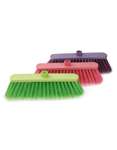 Escoba vinilo niza fluor 30 cm con mango metalico