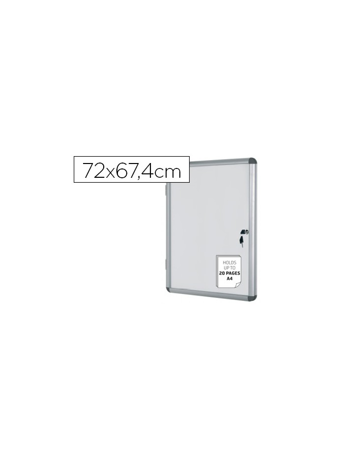 Vitrina de anuncios bi-office fondo magnetico extraplana de interior 720x674 mm Vitrina de anuncios bi-office fondo magnetico extraplana de interior 720x674 mm