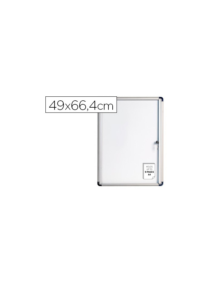 Vitrina de anuncios bi-office fondo magnetico extraplana de interior 490x664 mm Vitrina de anuncios bi-office fondo magnetico extraplana de interior 490x664 mm