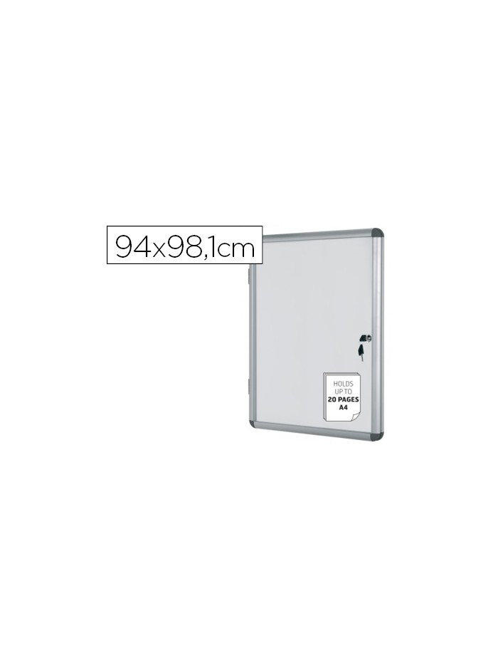 Vitrina de anuncios bi-office fondo magnetico extraplana de interior 940x981 mm Vitrina de anuncios bi-office fondo magnetico extraplana de interior 940x981 mm