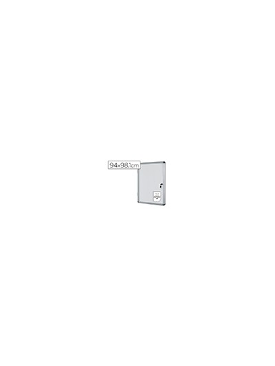 Vitrina de anuncios bi-office fondo magnetico extraplana de interior 940x981 mm