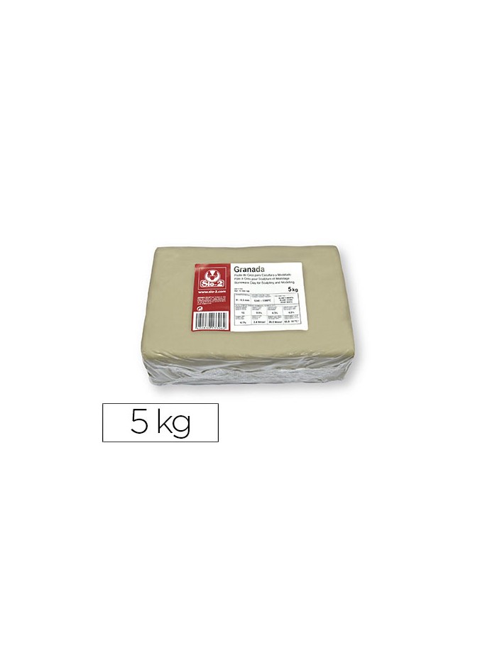 Pasta de modelar sio-2 gres granada para escultura y modelado paquete de 5 kg Pasta de modelar sio-2 gres granada para escultura y modelado paquete de 5 kg